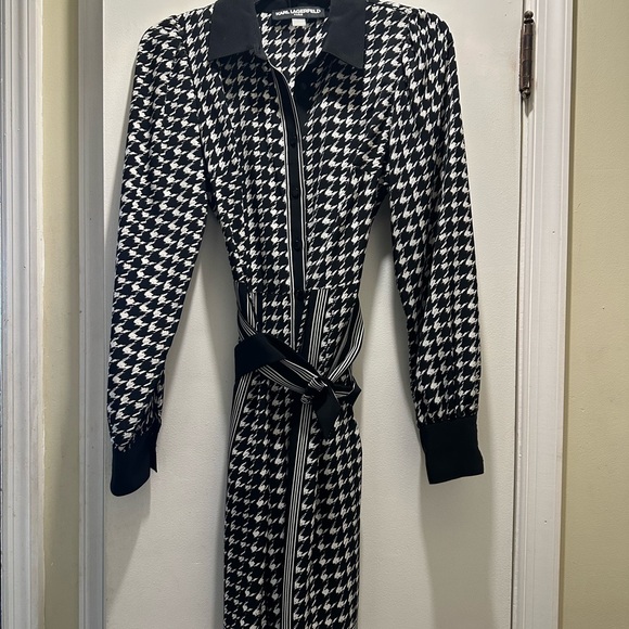 Black and White Houndstooth Dress - Picture 1 of 3